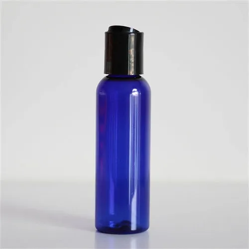 2 oz Blue PET Bullet Bottle with 20-410 Neck