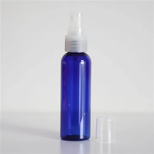 2 oz Blue PET Bullet Bottle with 20-410 Neck