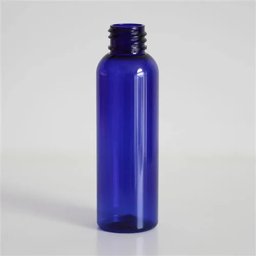 2 oz Blue PET Bullet Bottle with 20-410 Neck