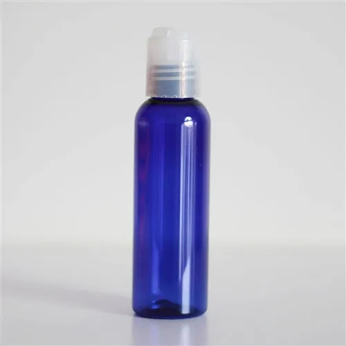 2 oz Blue PET Bullet Bottle with 20-410 Neck