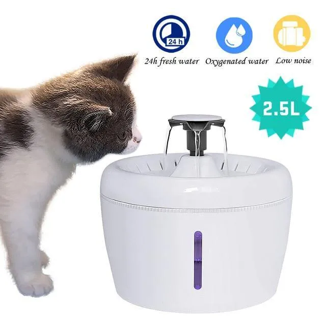 2.5L Automatic Pet Fountain Water Drinking Feeder Bowl