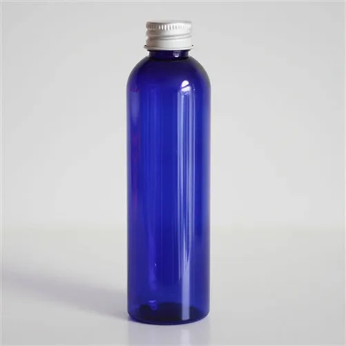 4 oz Blue PET Bullet Bottle with 20-410 Neck