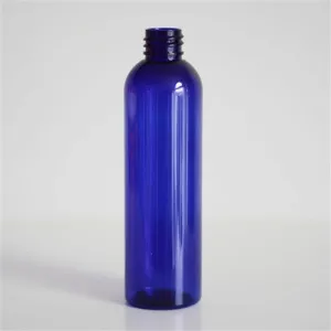 4 oz Blue PET Bullet Bottle with 20-410 Neck