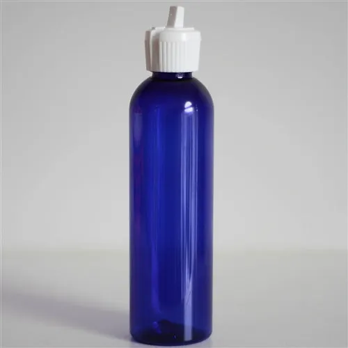 4 oz Blue PET Bullet Bottle with 20-410 Neck