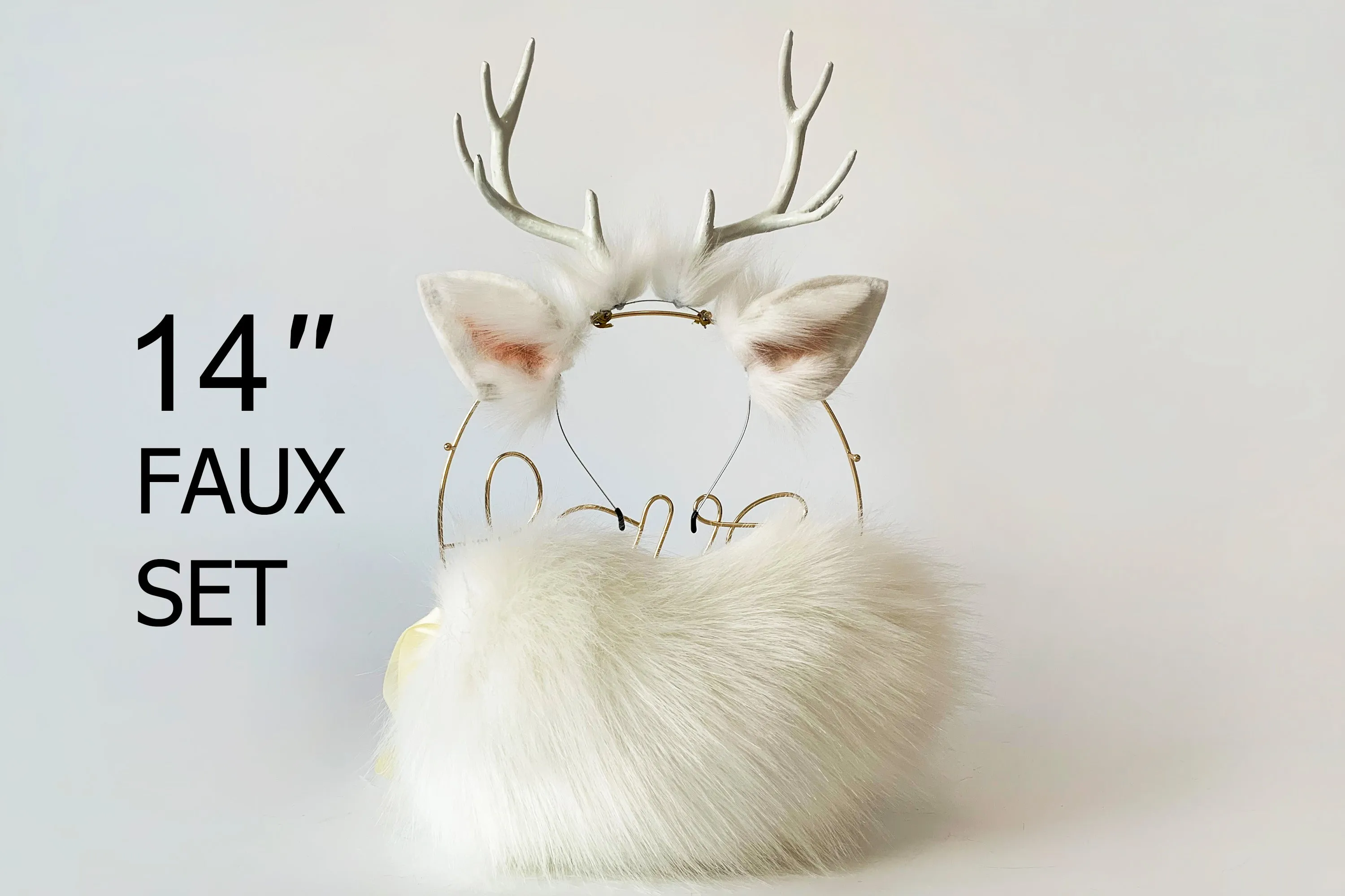 Sure! Heres an optimized title for the product:

Aliriga White Faux Fur Deer Ear and Tail Plug Set - Anime Cosplay Animal Deer Ears with Buttplug Tail for Pet Play - Perfect for Mature Cosplay and Roleplay Adventures