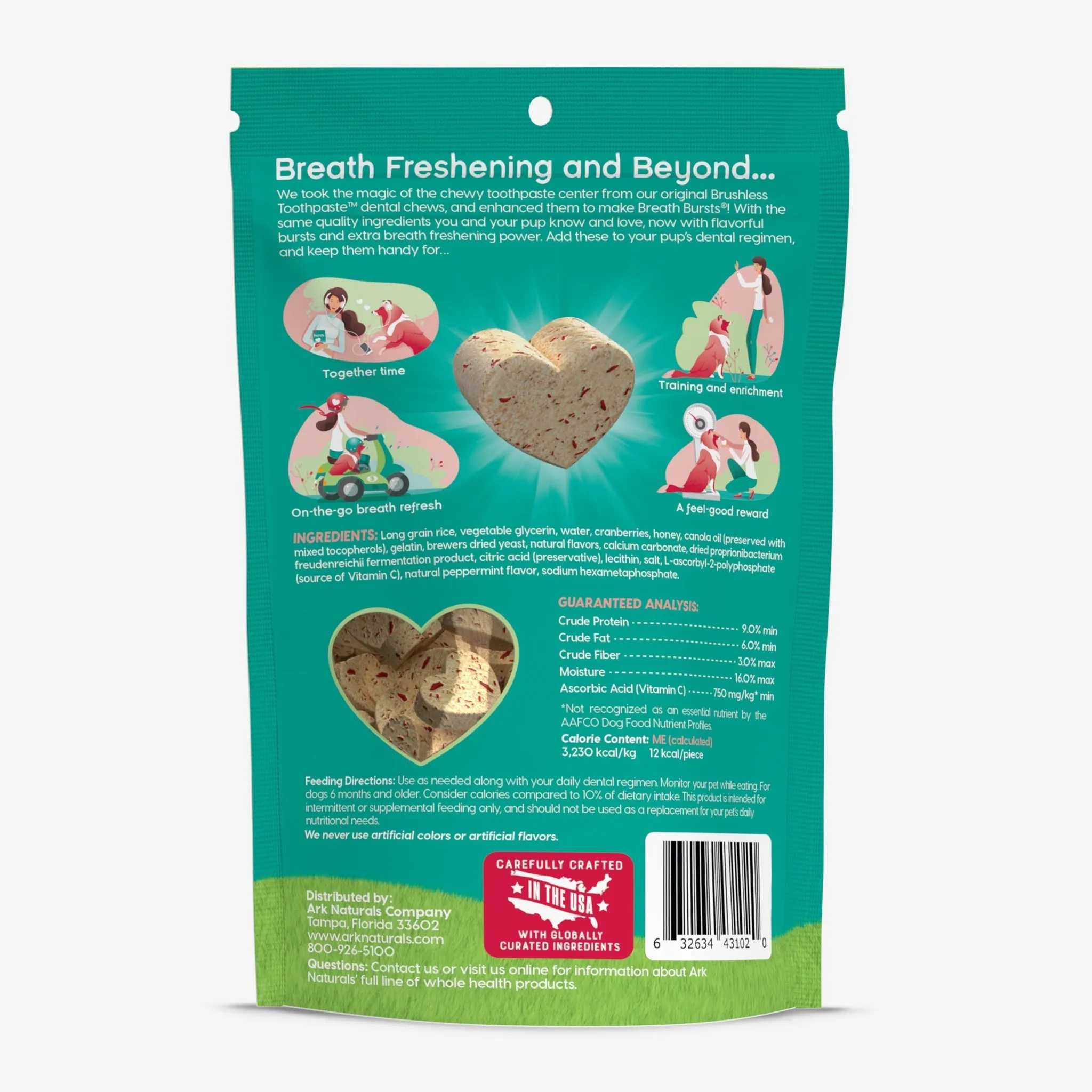 Ark Naturals Breath Bursts Peppermint Bits Dog Treats