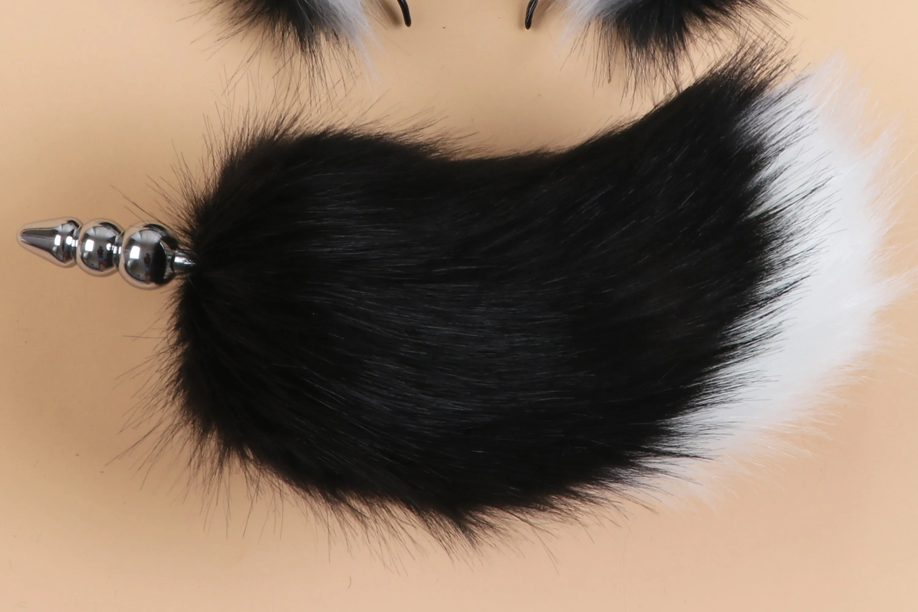 balck sheep tail plug and ear set cosplay goat ear and tail set pet play sheep tail butt plug and ear set bdsm toy sextoy for couple