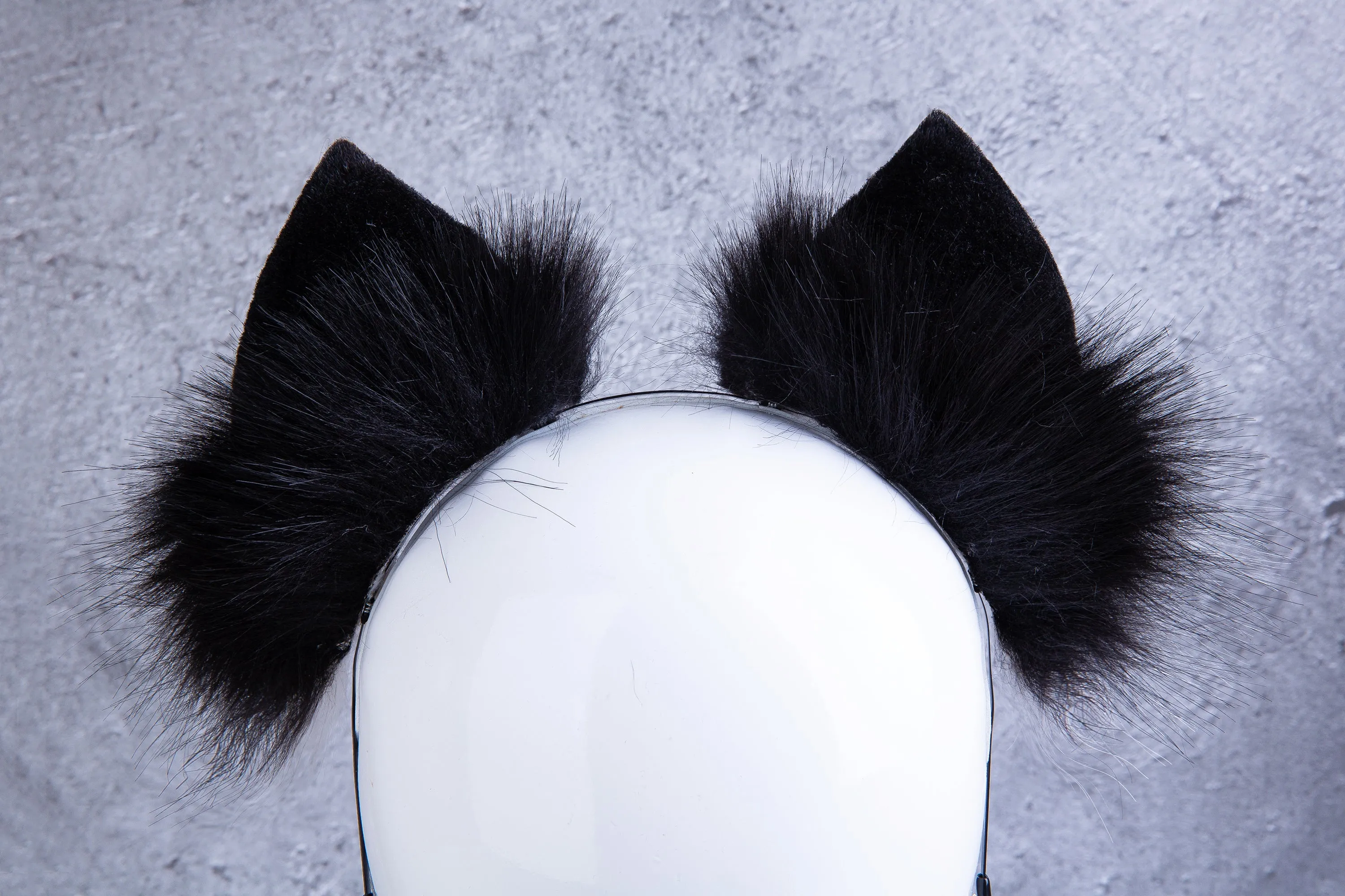 black and white wolf ear fox ear kitten ear neko ear anime cosplay ear cat ear headband petplay ear kittenplay ear neko cosplay animal ear kitten play