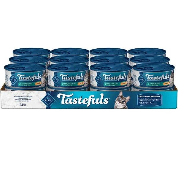 Blue Buffalo Adult Tastefuls Pate Ocean Fish & Tuna Cat Wet Food