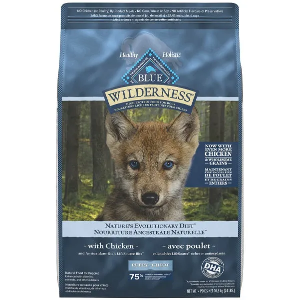 Blue Buffalo Wilderness Puppy With Grain Dog Food 24lb