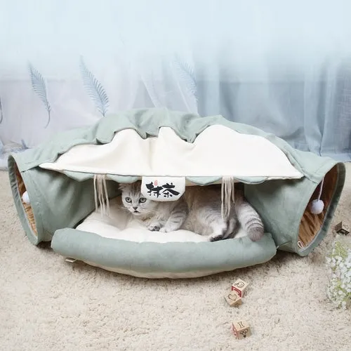 Cat Bed Multifunctional Pet House Cave Toy For Cats Collapsible