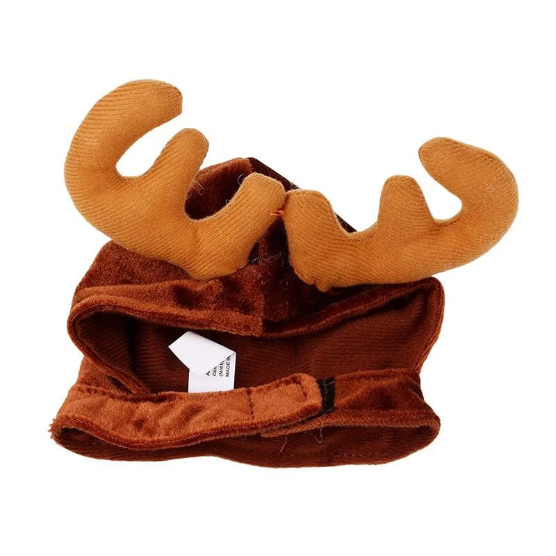 Cat Dog Halloween Christmas Reindeer Antler Hat and Bow Tie Collar for Cats Dogs