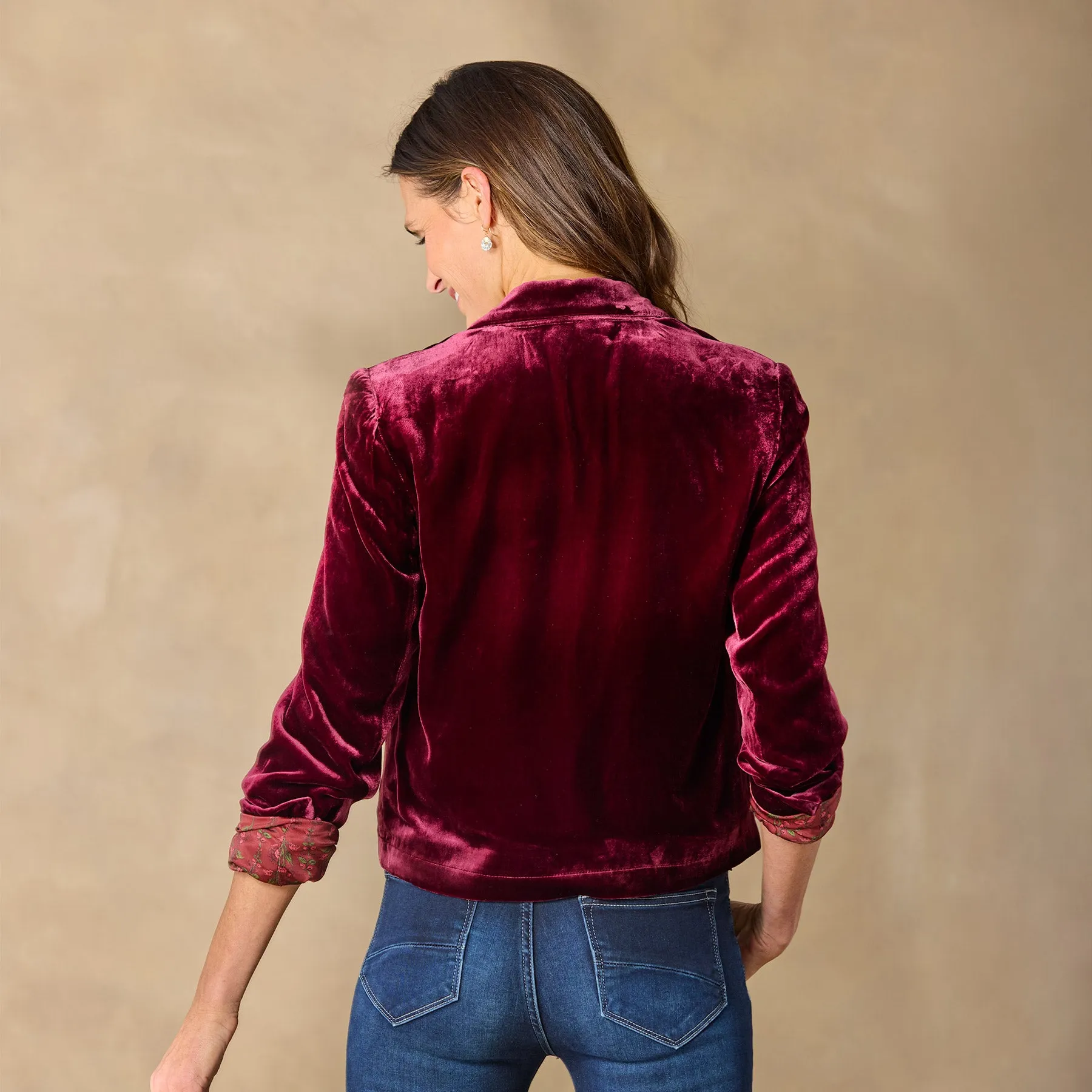 Champange Toast Velvet Jacket