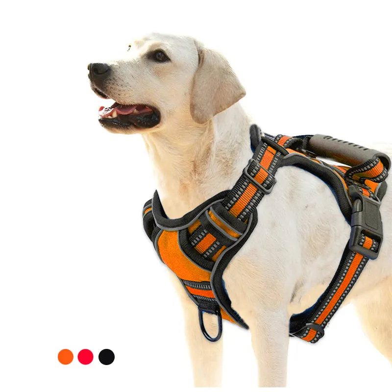 Dog Harness No Pull Breathable Reflective Pet Harness Vest - Keep dog cool - Doesn't interfere with breathing - full safe support