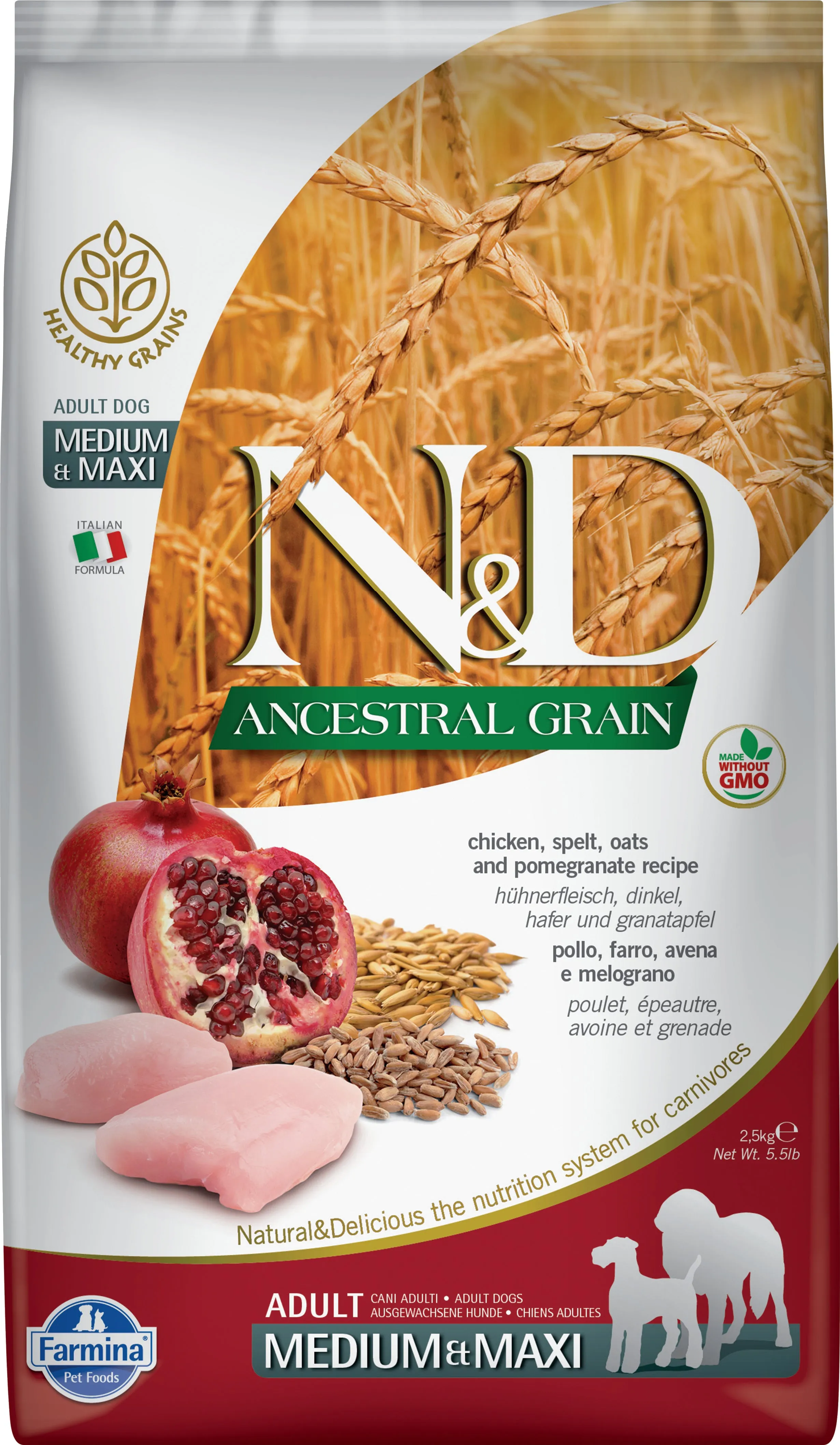 Farmina Ancestral Grains Chicken & Pomegranate Adult Medium & Maxi