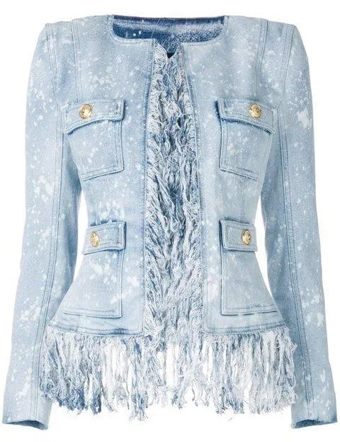 Fringed Denim Jacket