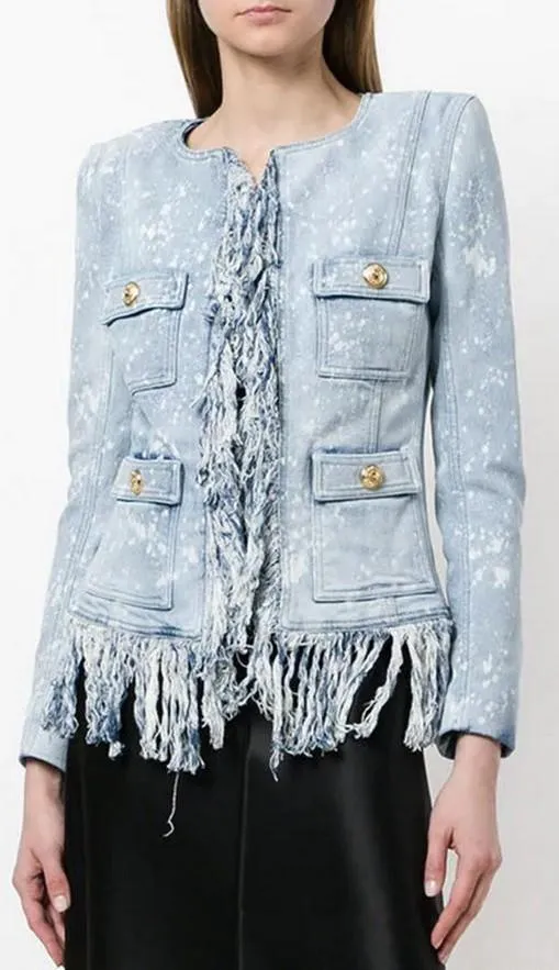 Fringed Denim Jacket