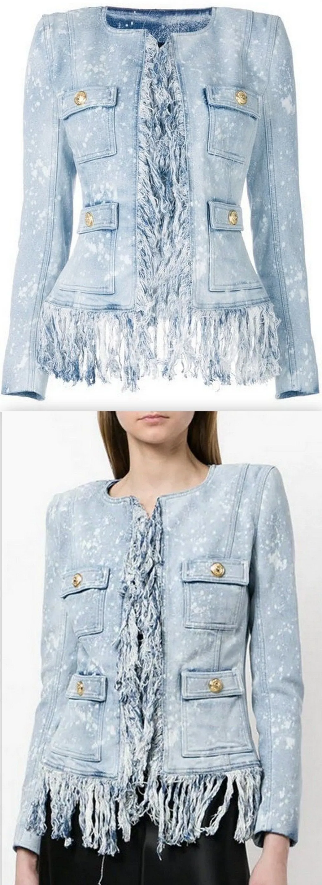 Fringed Denim Jacket