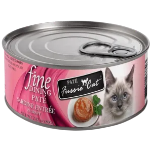 Fussie Cat Fine Dining Pate Sardine Entree in Gravy Wet Cat Food, 2.82-oz