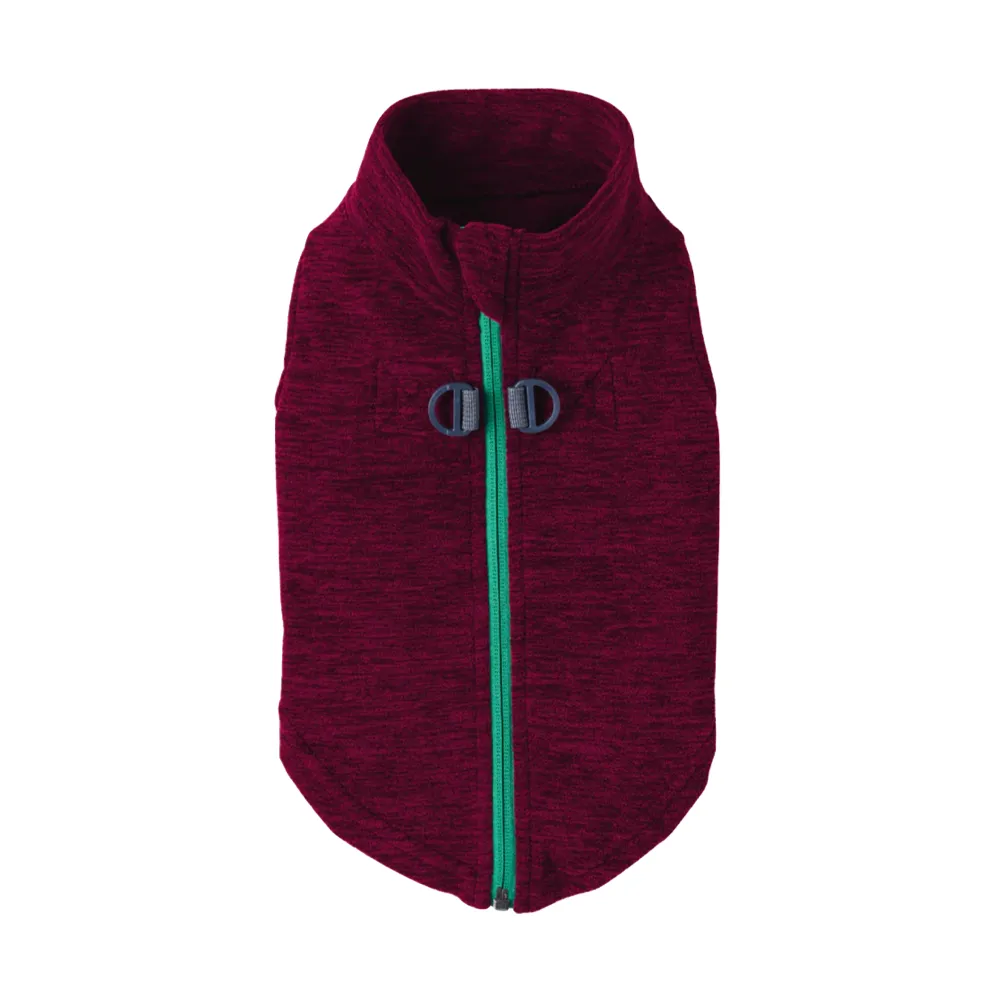 Gooby Zip-Up Fleece Vest Fuscia