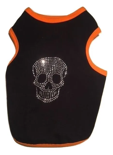 Halloween - Dog Crystal Shirt - Skull or Pumpkin - 2 Options