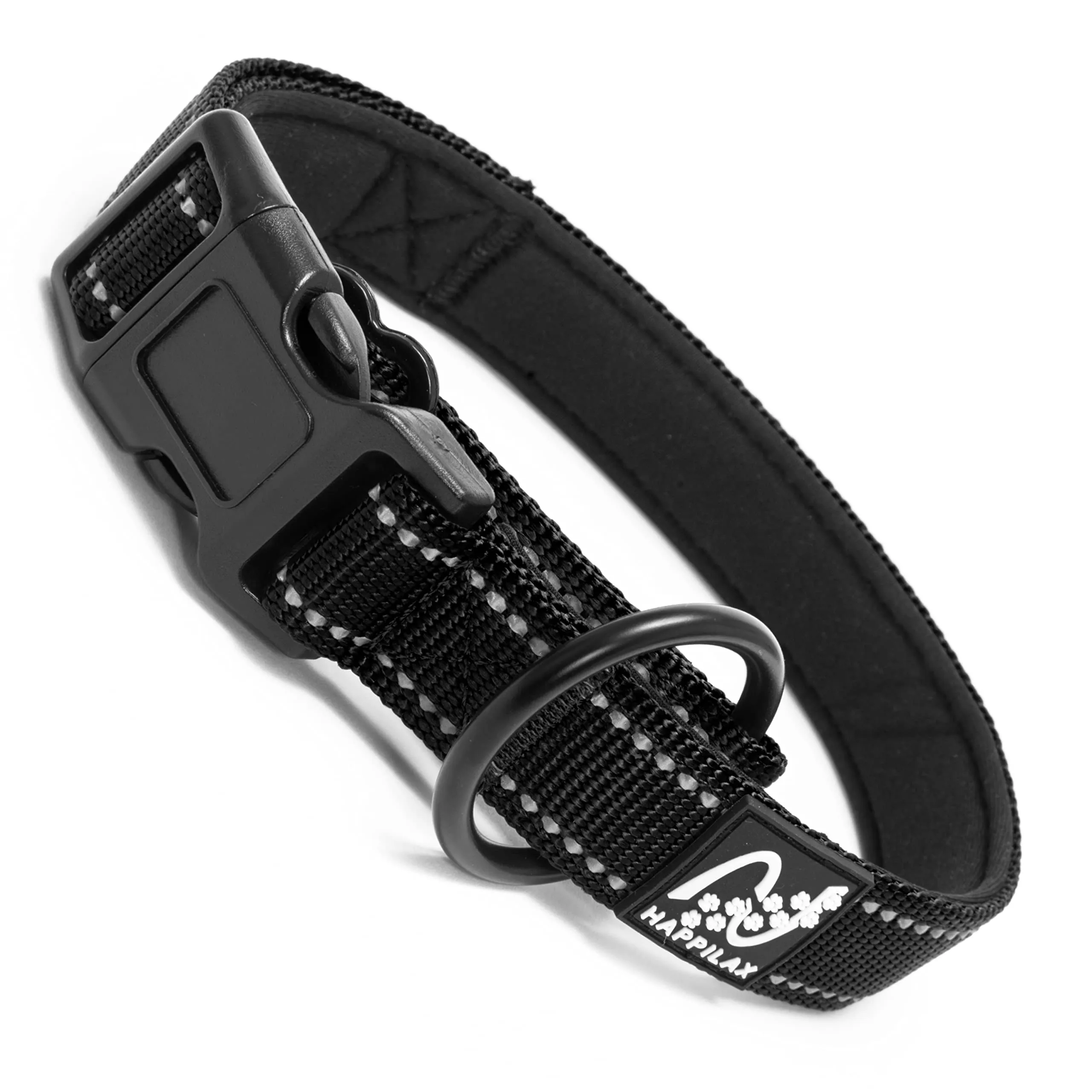 Happilax Adjustable Dog Collars - Reflective Padded Dog Collar with Strain Relief