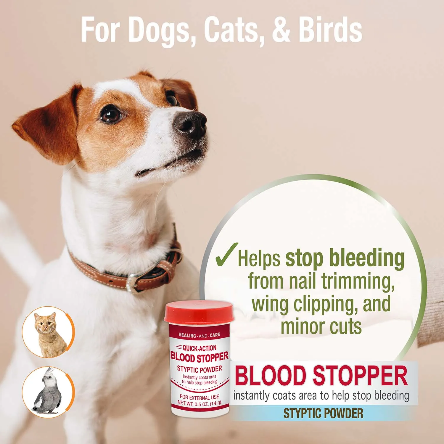 Healthy Promise Quick-Action Pet Blood Stopper Styptic, 0.5 oz