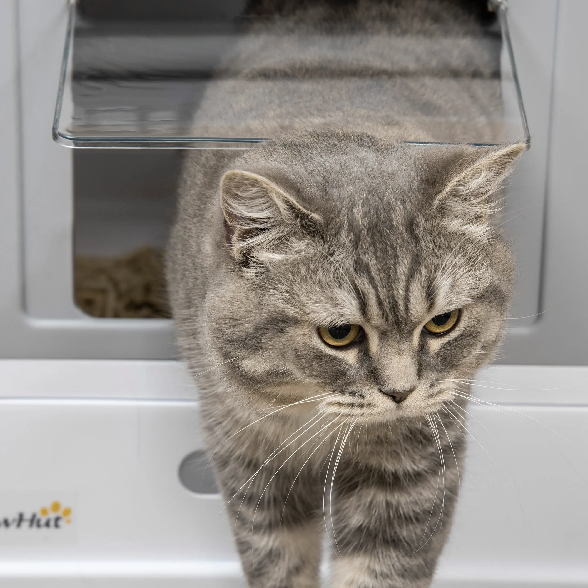 Hooded Cat Litter Box - 47.5 x 35.5 x 36.7cm - Grey