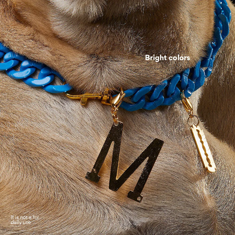 Kanu Pet Blue Acrylic Cuban Chain for Dogs & Cats