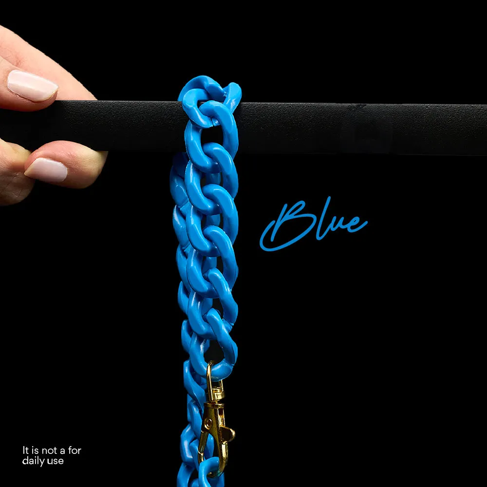 Kanu Pet Blue Acrylic Cuban Chain for Dogs & Cats