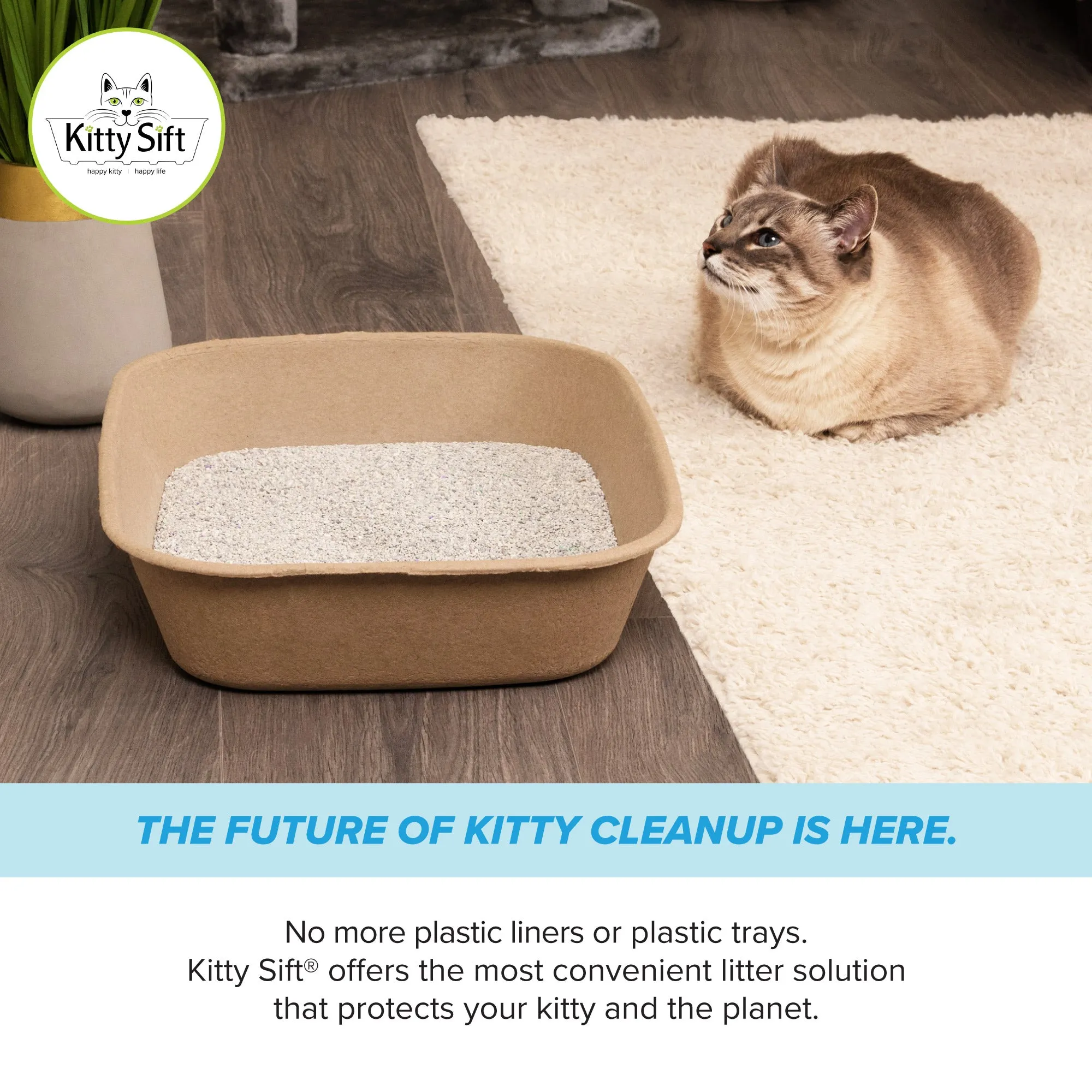 Kitty Sift - Eco-Friendly Litter Box Kit (Pack of 6)