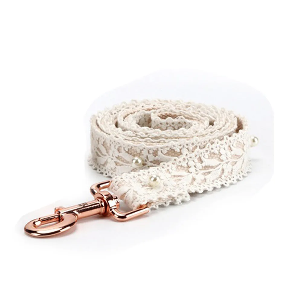 Lace Flower Pet Chest Harness Leash Set