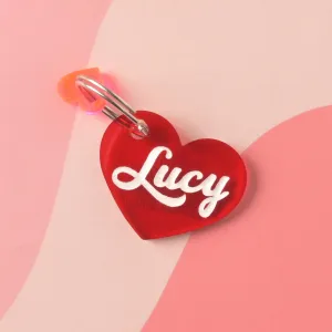 Lucy Heart Personalized Pet Tag