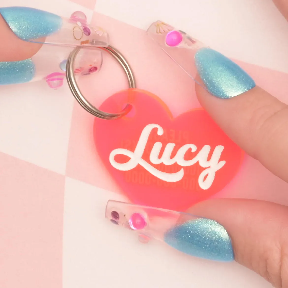 Lucy Heart Personalized Pet Tag