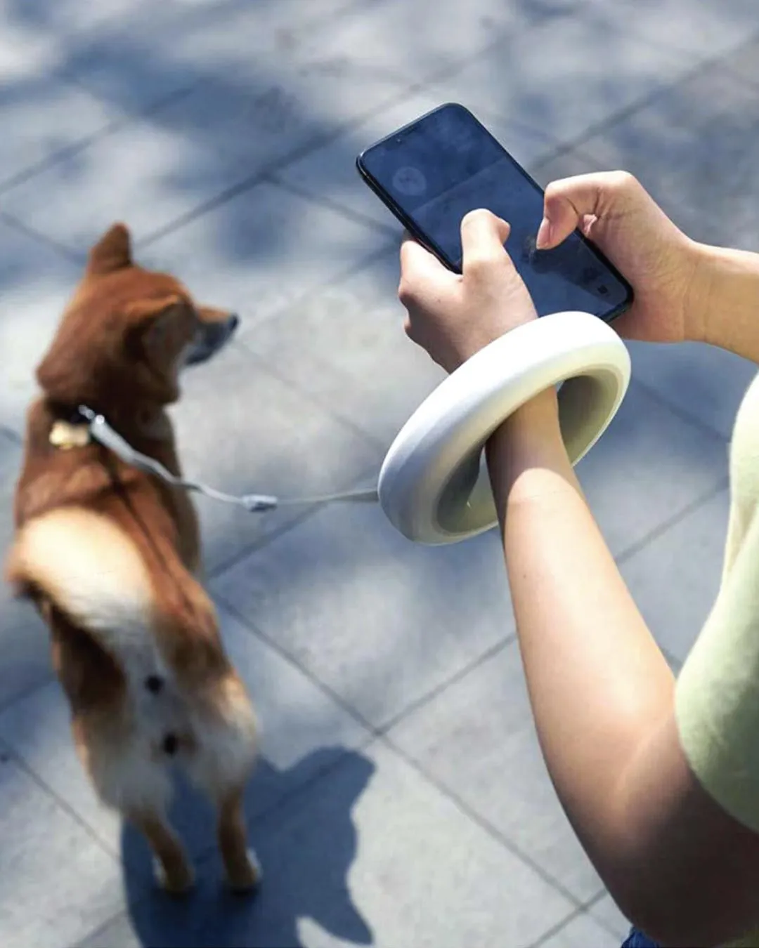 Matte Black Retractable Leash