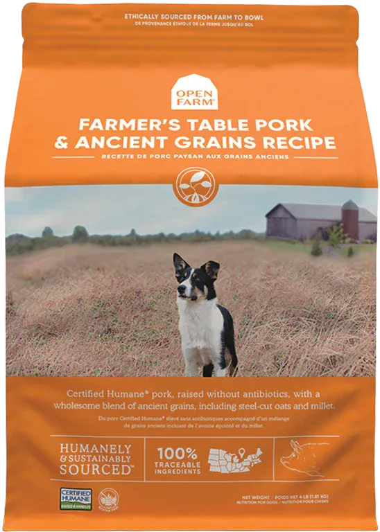 Open Farm Farmer's Table Pork & Ancient Grains Dry Dog Food