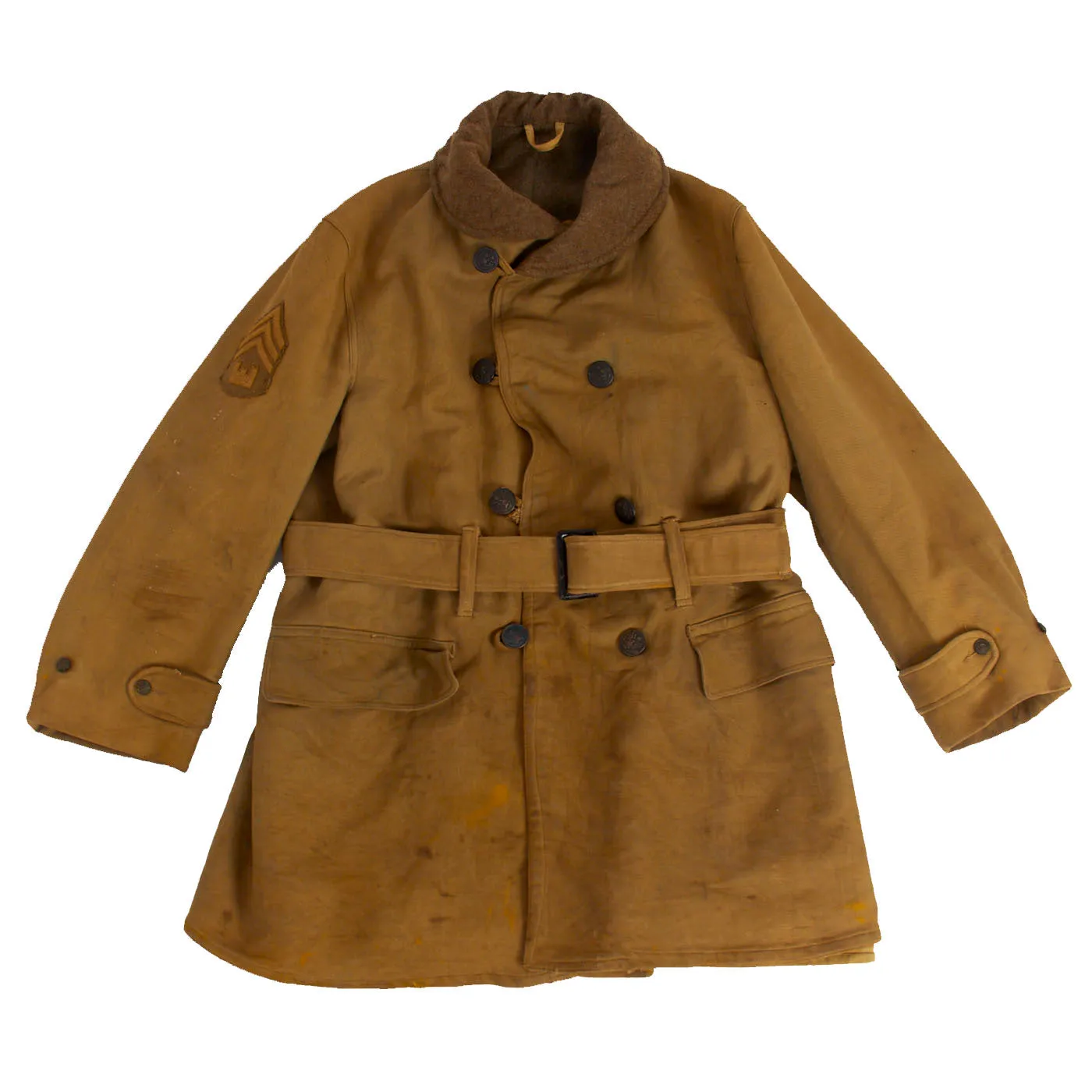 Original Rare WWI U.S. Model 1918 “Mackinaw” Coat with Engineer Sergeant’s Insignia - Large Size