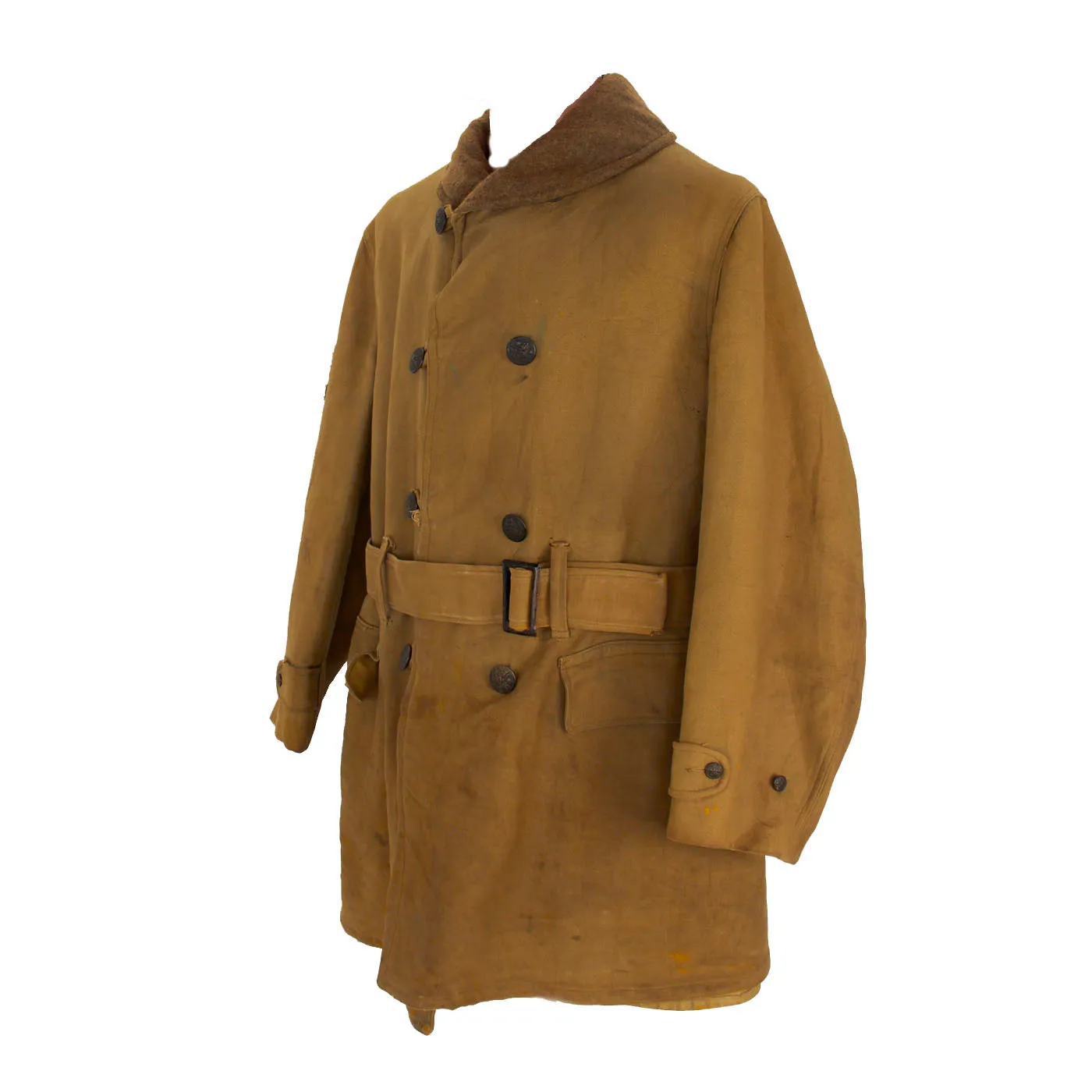 Original Rare WWI U.S. Model 1918 “Mackinaw” Coat with Engineer Sergeant’s Insignia - Large Size