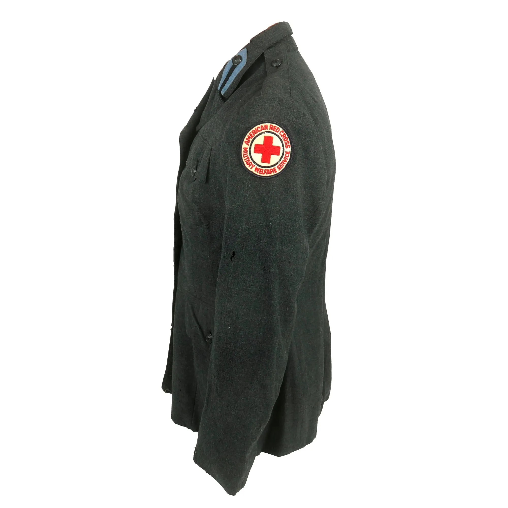 Original U.S. WWII American Red Cross Nurse Amphibious Engineers Uniform & Duffle Bag Grouping