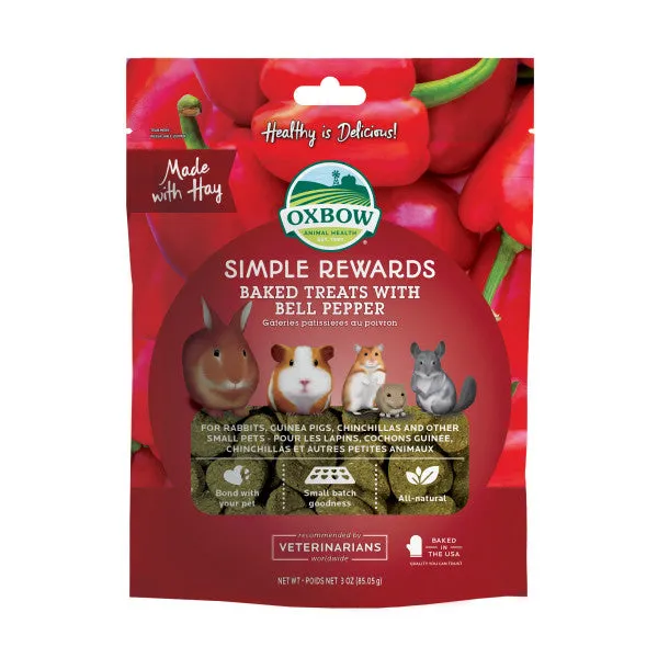 Oxbow Simple Rewards Baked Treats with Bell Pepper 3 oz