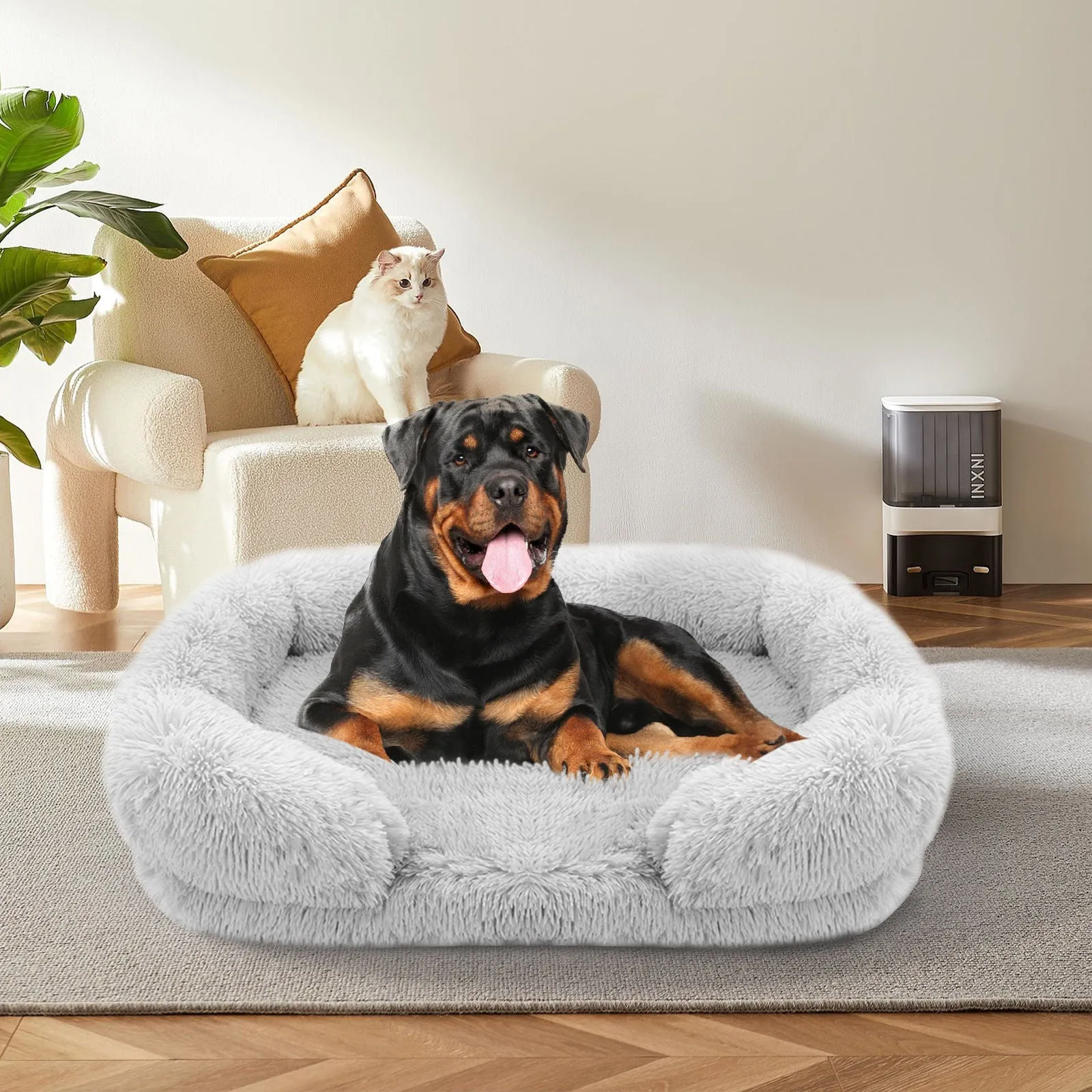 Pet Dog Comfort Bed Plush Bed Comfortable Nest Removable cleaning Kennel L