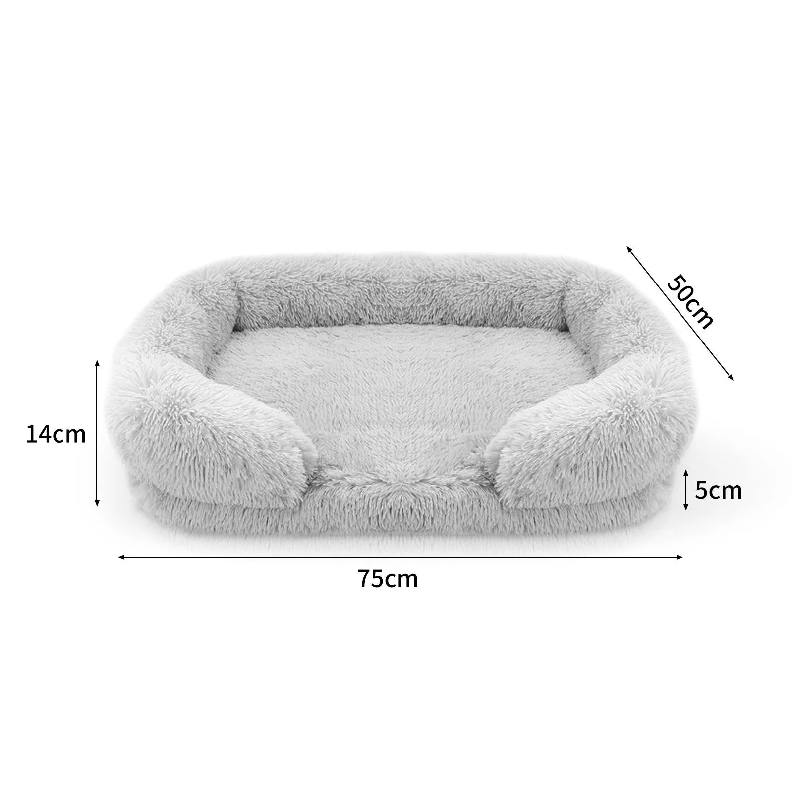 Pet Dog Comfort Bed Plush Bed Comfortable Nest Removable cleaning Kennel L