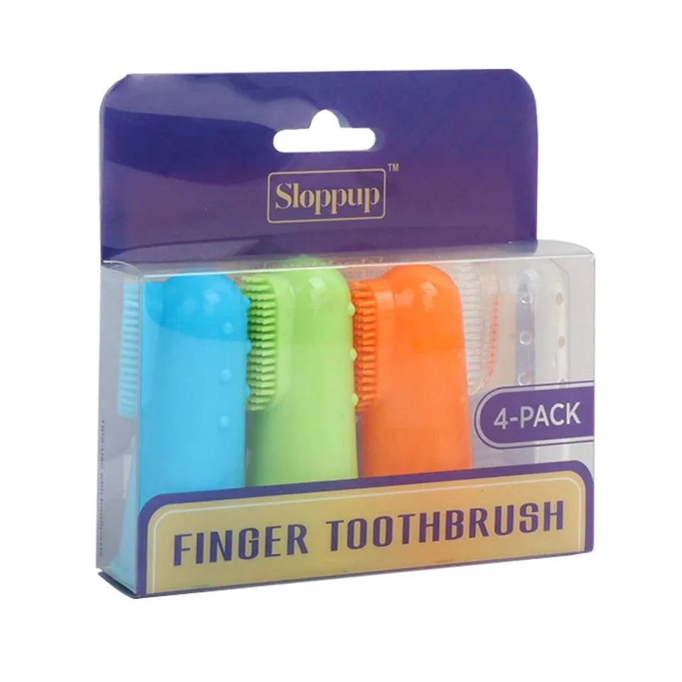 Pet Toothbrush Set - 4 Super Soft Brushes