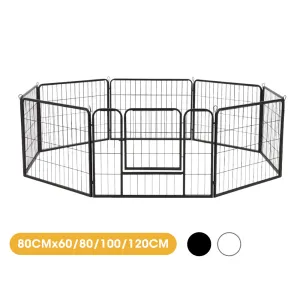 Petzly Dog 8 Panel Playpen Puppy Exercise Cage Pet Cage Enclosure