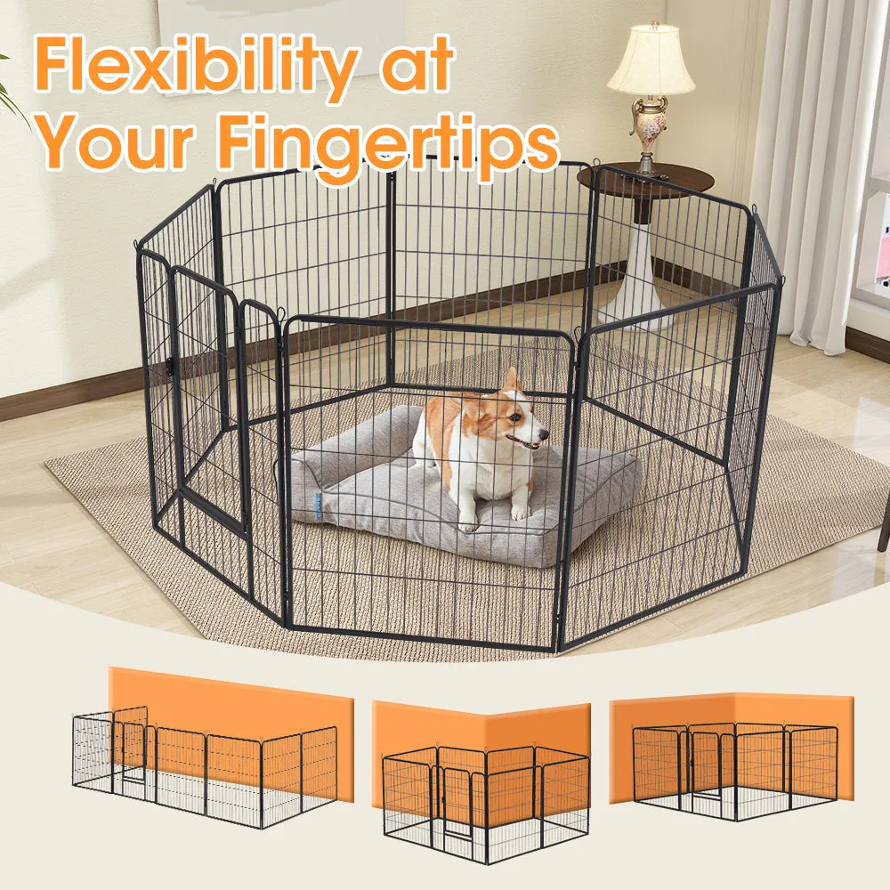 Petzly Dog 8 Panel Playpen Puppy Exercise Cage Pet Cage Enclosure