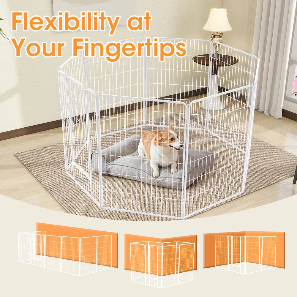 Petzly Dog 8 Panel Playpen Puppy Exercise Cage Pet Cage Enclosure