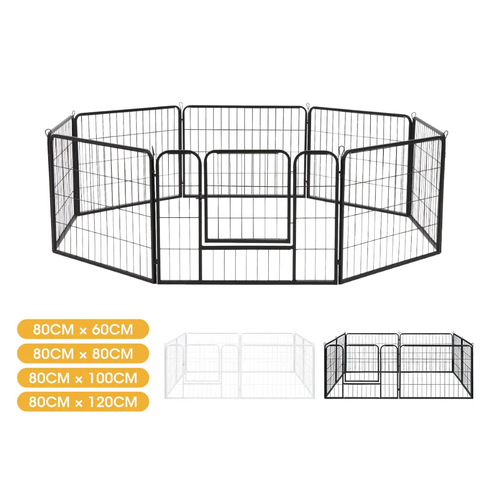 Petzly Dog 8 Panel Playpen Puppy Exercise Cage Pet Cage Enclosure