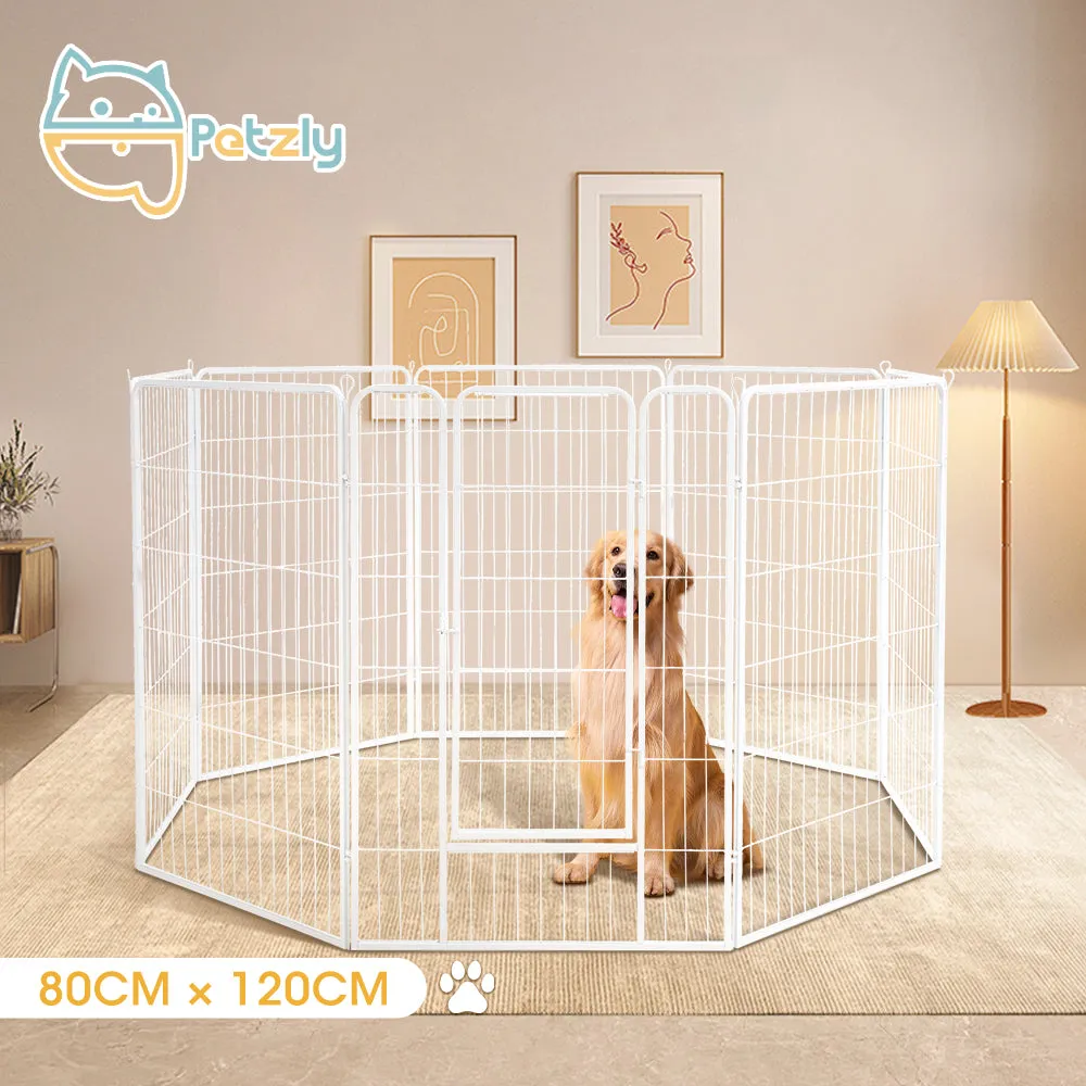 Petzly Dog 8 Panel Playpen Puppy Exercise Cage Pet Cage Enclosure