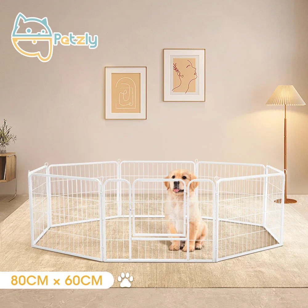 Petzly Dog 8 Panel Playpen Puppy Exercise Cage Pet Cage Enclosure