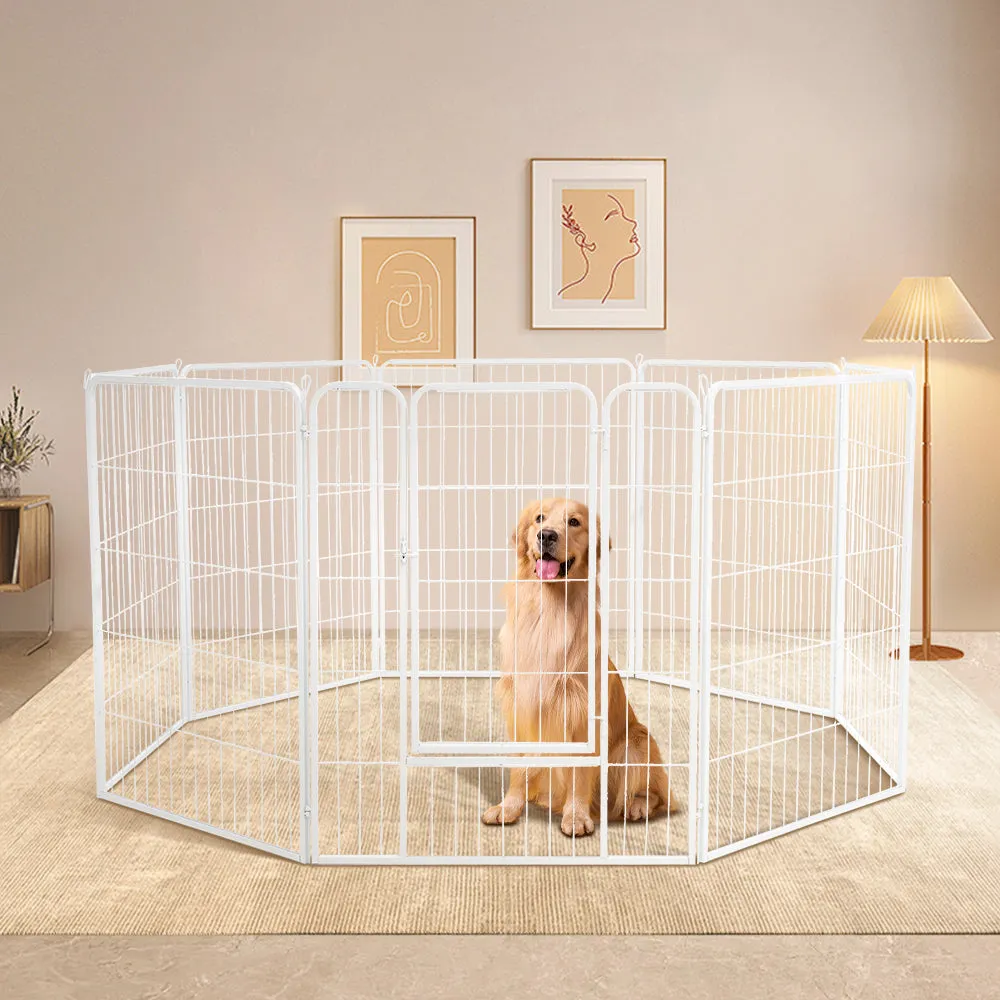 Petzly Dog 8 Panel Playpen Puppy Exercise Cage Pet Cage Enclosure